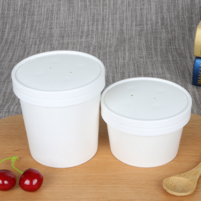 Disposable biodegradable food container paper soup bowl