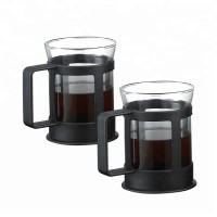 Glass Tea Coffee Cup With Plastic Handle (150ML) (TOP QUALITY) Tea Coffee Cup