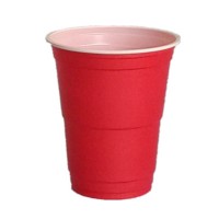 12 oz PS red disposable plastic cup / 375ml plastic disposable cup for beer