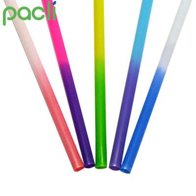 Food grade non plastic material temperature funny color change drinking straw