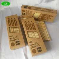 Disposable degradable wheat drinking straw straw