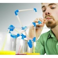 Funny Drinking Straw Glasses, Kids DIY Straw